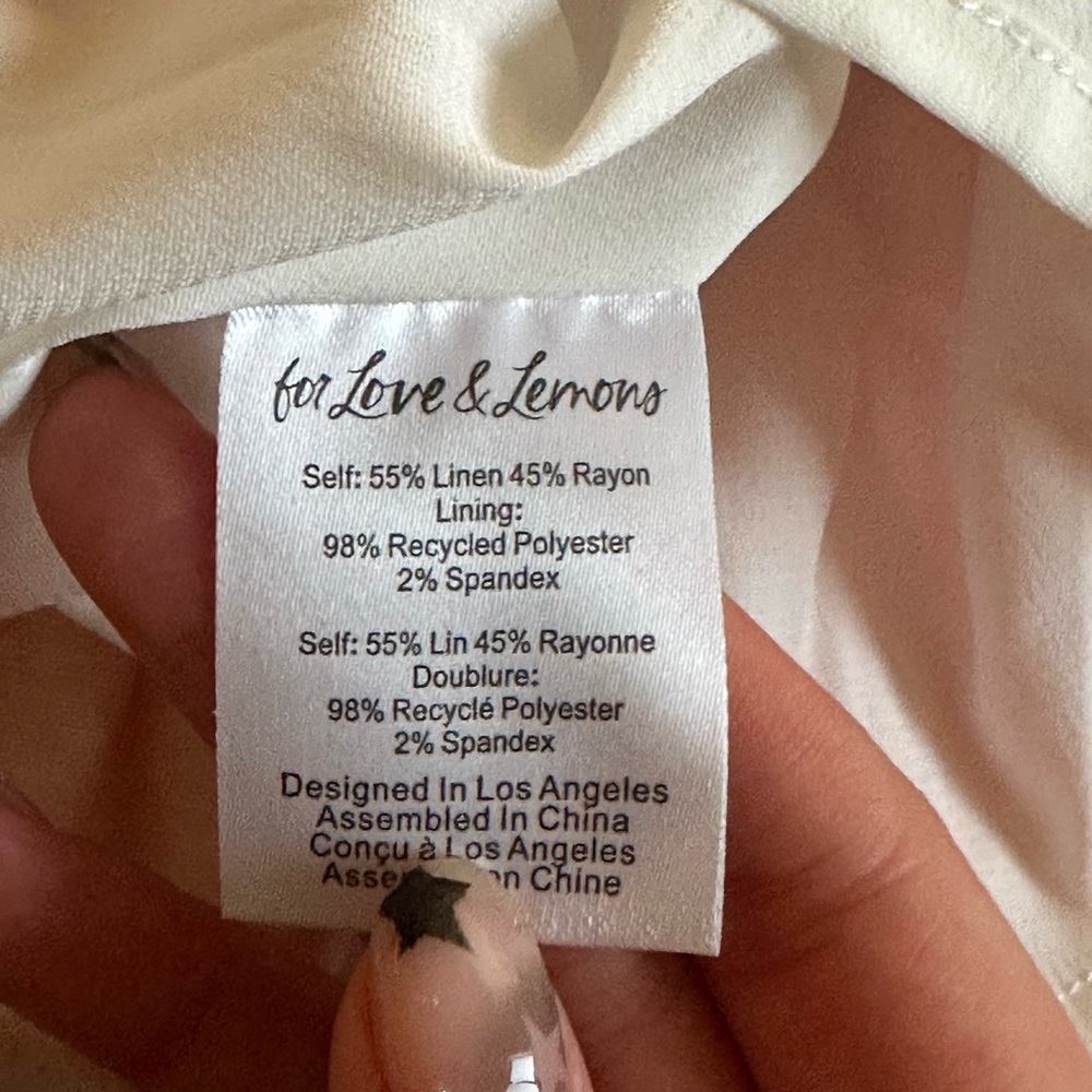 For Love and Lemons Mini Linen Plaid Skirt in Medium Eugenia - Picture 5 of 6